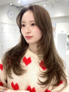 オニキス(ONYX) A79ザクザクレイヤーカット韓国ヘアーロング透明感ダブルカラー