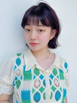 ガーデン 銀座(GARDEN)&nbsp;レイヤー 艶カラー 暗髪 ボブ ボブレイヤー 透明感カラー前髪