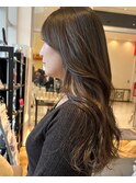 ロングヘア*ロングレイヤーカット*顔周りカット*ベージュカラー