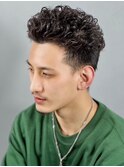 メンズパーマ　オールバック　大宮