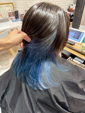 アンナ 広瀬通店(Anna) にじさんじ/小柳ロウ/インナーカラー/ブルー/推しカラー/広瀬通