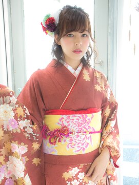 ウイングスガーデン 鶴川(WINGS garden) 成人式ボブアレンジスタイル♪　鶴川　美容室　卒業式ヘア