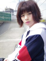 エルデ ナインズ ヘアー スタンド 川口店(elde 9's HAIR STAND)&nbsp;T.グレージュ&オン眉のマッシュウルフ風切りっぱなしボブ