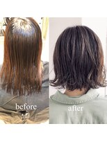 リタ(Lita)&nbsp;Lita遠藤　切りっぱなしボブルーズ☆　before→after