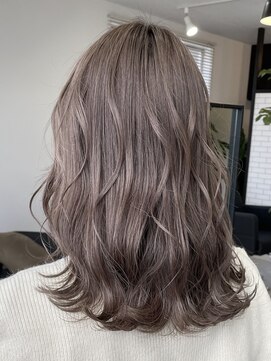 リベルテ 岡崎店(Liberte) 【モーブベージュ】切りっぱなし波巻きスタイル