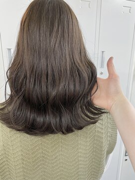 イコ 表参道原宿(ico) オリーブベージュ ブリーチなしダブルカラー ダメージレス 前髪