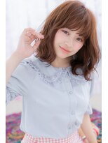 ミック 日暮里店(miq)&nbsp;くせ毛風フレンチガーリーモーブカラーくびれヘアb1