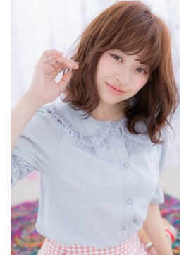 ミック 日暮里店(miq) くせ毛風フレンチガーリーモーブカラーくびれヘアb1