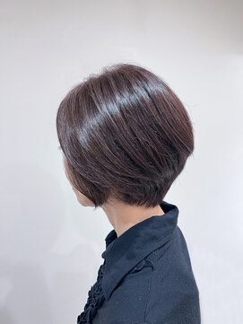 ロロン(LORONG) 大人　前下がりショートボブ　ショコラブラウン
