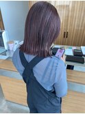 ブリーチなしピンクブラウンカラー〇
