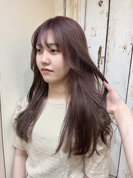 リノ(Lino) 10代20代【髪質改善カラー】透明感ピンクベージュ