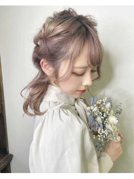 イフイイズカ (Ifh iizuka) pink beige × hair arrange