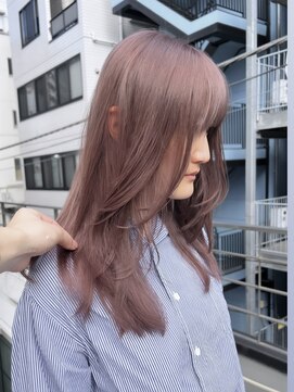 ニコ トウキョウ 渋谷(nico TOKYO) ピンクベージュ/髪質改善/ダブルカラー/ケアブリーチ/10代20代