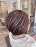 MOMO指名◆脱白髪染◆ぼかしハイライト/カラー/前処理Tr/ショート・ボブの方