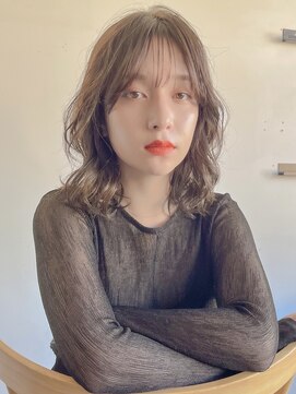 アンアミ キチジョウジ(Un ami Kichijoji) 【unami】ゆるふわパーマ×ミディアムヘア 澤田杏奈