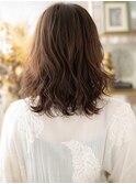 ■大人かわいいウェーブミディアムウルフカット37志木20代30代