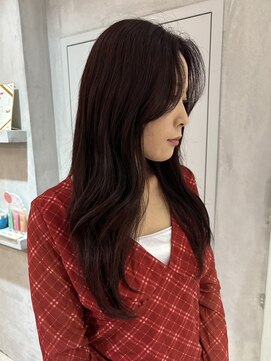 ヨーク(YOKE) 【YOKE】レッドブラウンボルドー暖色ダブルカラーブリーチ無し