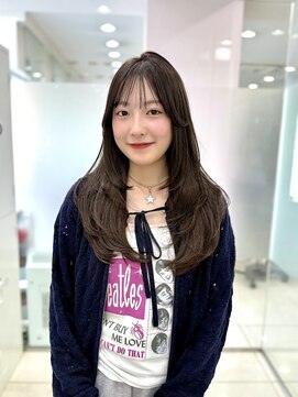 ハピネス 西大寺店(Happiness) レイヤーカット／韓国レイヤー／ハイレイヤー／グレージュ