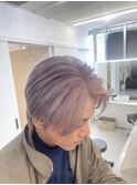 ホワイトメッシュ/ツイスト/ツイスパ/パーマ/メンズ/眉毛
