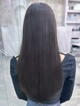 フィヴェント(Fivent) 黒髪韓国小顔レイヤーイメチェン暗めオリーブグレークラゲヘアー