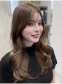 彩*韓国風でお色気たっぷりレイヤーカット/お顔周り2wayバング