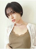 大人かわいい丸みショート