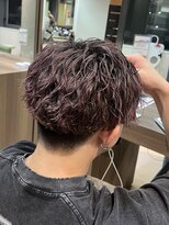 アウラ(AURA)&nbsp;ラベンダーカラースパイラルパーマメンズブリーチカラー