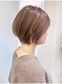 say.ショートボブひし形ショートオリーブグレーアッシュブランド