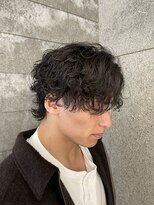 ニアウ 伊勢崎連取店(Niau)&nbsp;メンズマッシュウルフ波巻きスパイラルパーマメンズパーマ