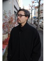 エディ(Edy)&nbsp;メンズホワイトシルバーニュアンスパーマ外国人風眉毛カット岡山