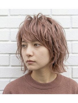 ドックス(dock::s) ハイトーンピンクと大人フェミニンカット☆