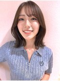 ミディアムヘア/大人可愛い/透明感カラー/髪質改善/横浜駅