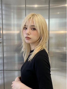 エルミタージュ(HERMITAGE) レイヤーカットバレイヤージュオリーブグレージュハッシュカット