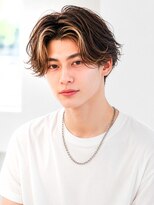 メンズイケメンパラダイス(Men'sイケメンパラダイス)&nbsp;Men'sカットセンターパートハイライト/韓国