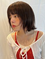 トリッカ シブヤ(TRICCA SHIBUYA)&nbsp;外ハネボブ/レイヤーボブ/暗髪カラー/顔まわりレイヤー