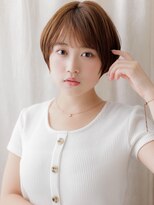 カバーヘア ブリス 戸田公園西口店(COVER HAIR bliss)&nbsp;ミルクティーベージュブリーチなしひし形丸みショート20代30代X