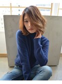 カジュアル×大人かわいい　ふんわりボブ
