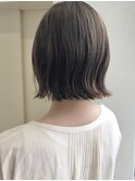 切りっぱなしボブ☆ハイライト&ダークアッシュ