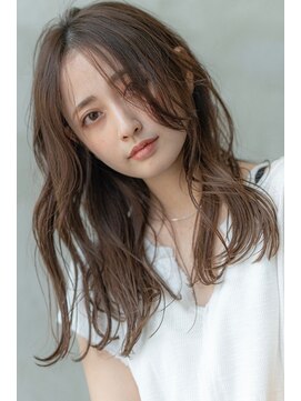 オースティン 流山おおたかの森(AUSTIN) 大人かわいい前髪セシルカットココアブラウンフリンジウェーブ