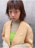ボブ　パーマ　前髪パーマ　ワンカールパーマ