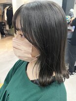 アンブル 新宿(amble)&nbsp;顔まわりカット×オリーブグレージュ