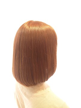 ブロッサム 若葉店(Blossom) ミディアムスタイルカラーアプリコット