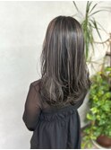 ハイライトカラーケアブリーチレイヤーカットくびれヘアカット