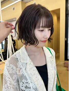 スニュウ(snuw) 似合わせカットボブ小顔カットグレージュミルクティ