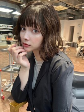 ヴェイン 渋谷(vain) ボブパーマ　マロンベージュ