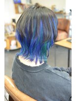 ポタム 東中野(potamu)&nbsp;黒髪ウルフのインナーカラー