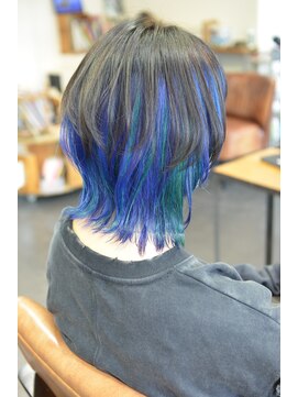 ポタム 東中野(potamu) 黒髪ウルフのインナーカラー