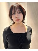 福井ハッシュカットレイヤーボブシースルー韓国前髪学生髪質改善