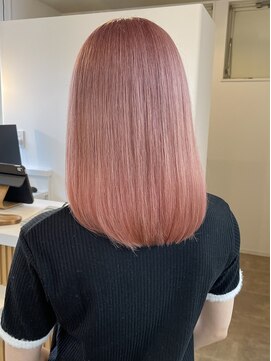 ミルヘアデザイン(mil hair design) ピンクベージュ 艶髪 髪質改善 韓国風 顔まわり 顔周り