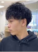 銀座メンズパーマ波巻きシャドウパーマツイストスパイラル無造作
